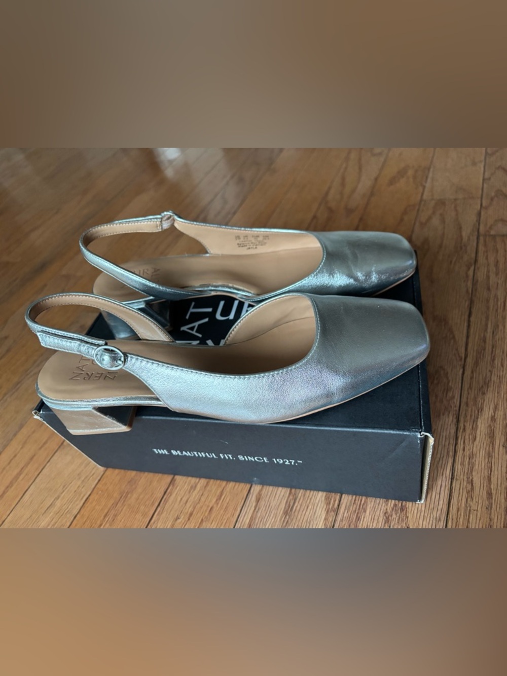 Naturalizer Metallic Silver Jayla Slingback